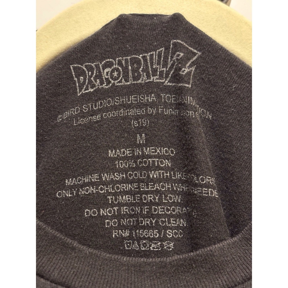 Dragonball Z Black T Shirt With Size,Medium Light Stain On Front Of Shirt - Picture 4 of 9